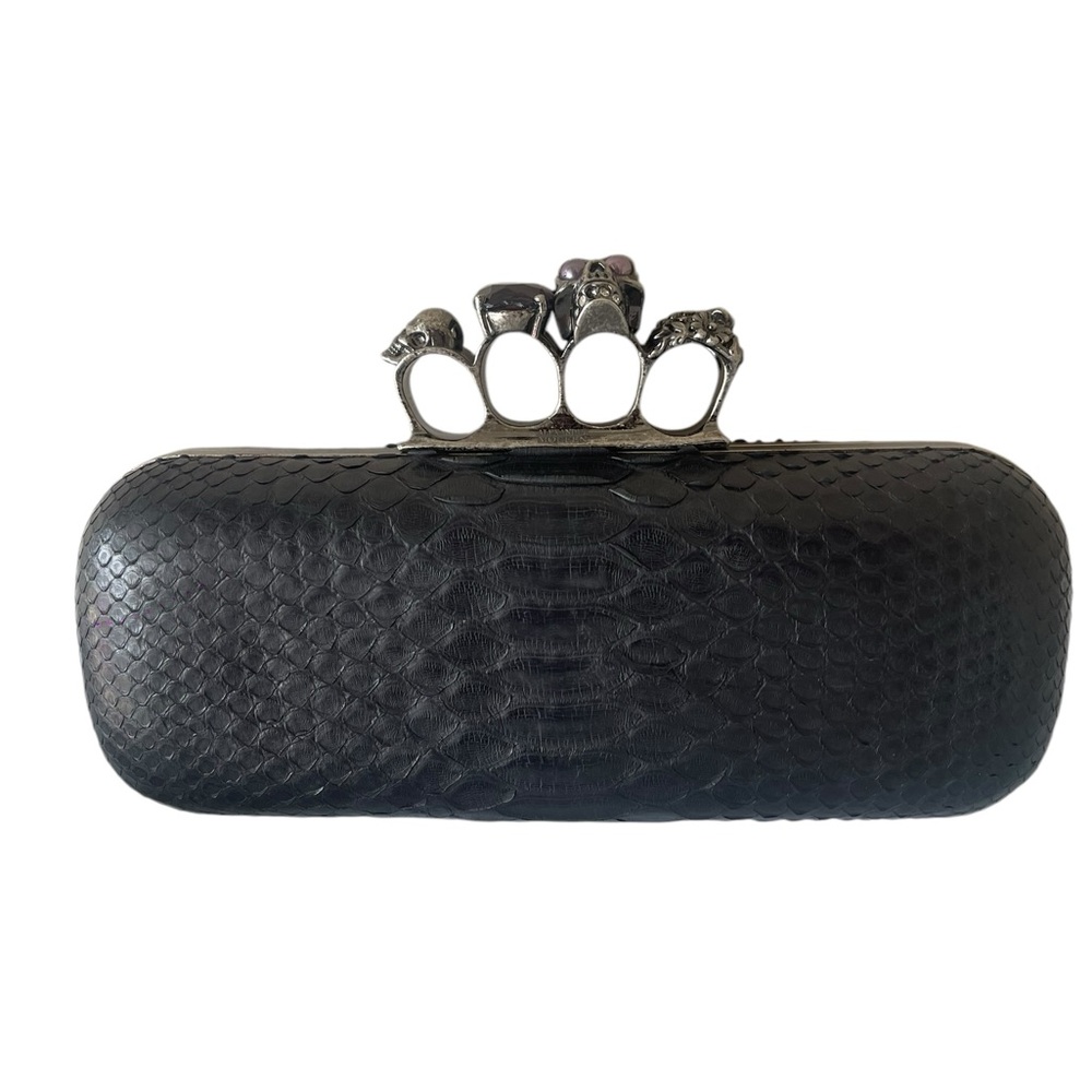 Alexander Mcqueen Python Knuckle Duster Clutch - image 3
